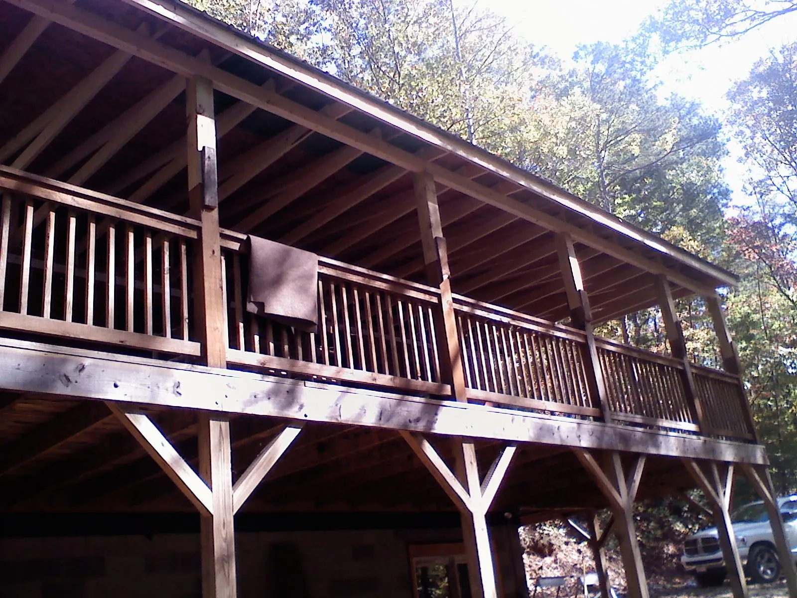 Timber framing under a new elevated porch and deck — Roof Leak Repair in Little River by Roofing Brothers